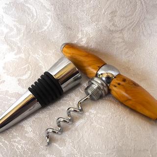 Corkscrew Cane Olivewood T Handle with Maple Shaft