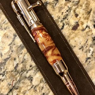 White Marble Tru-stone Mini 30 Caliber Bolt Action Gun Metal Bullet  Cartridge Pen — Woodnotch