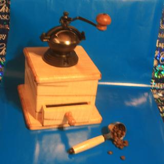 Antique Copper Housing Coffee Grinder Mechanism: 3 in. x 3 in. x 5 in. high  at Penn State Industries