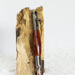 White Marble Tru-stone Mini 30 Caliber Bolt Action Gun Metal Bullet  Cartridge Pen — Woodnotch