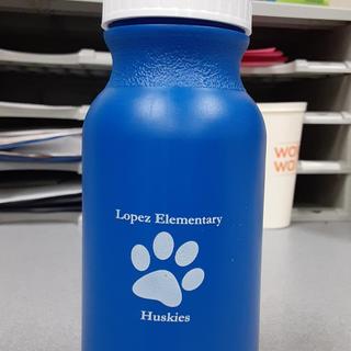 Plastic Opaque Green Paw Print Personalized Water Bottles - 20 oz