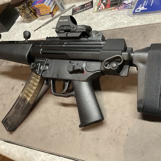 ダブル／ミストブルー 実物HKPDW MP5 ストック SB Tactical ピストル