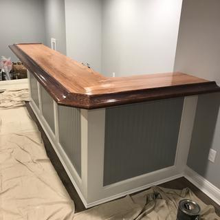 Bar Rail Molding - Wood Arm Rest - Red Oak - KegWorks