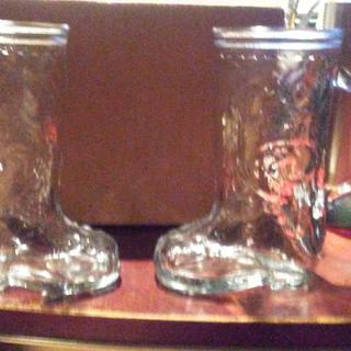 Novelty Drinkware Western Design 12.5 oz Anchor-Hocking Glass Beer Boot Mug 