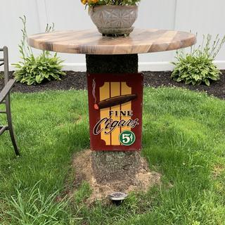 Our outdoor cigar table