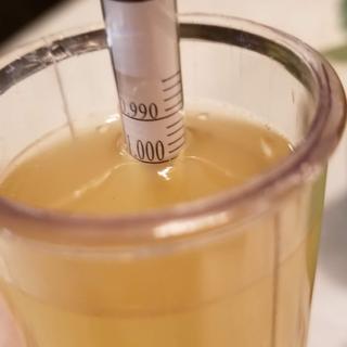 Safcider fermented apple juice from 1.064 down to 1.000 in just 8 days!