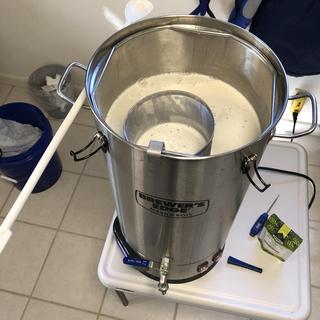 Fits well in my kettle and keeps the hops in.