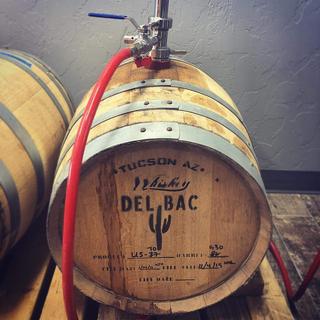 Moving our delicious "Oraibi" English Old Ale out of Whiskey Del Bac Barrels!