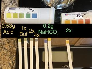 testing pH buffer results