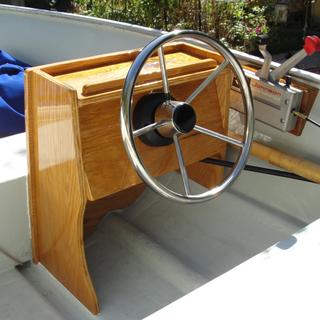 Boat Steering Wheel Boat Accessories 15-1/2in 5 Spoke Steering Wheel W/  Black Foam Grip Handle Marine Boat Accessories