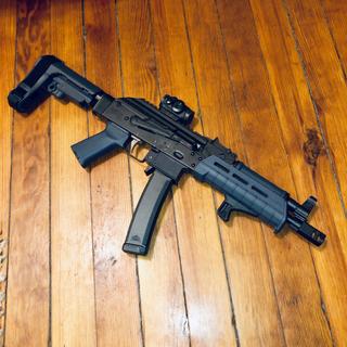 PSA AK-V 9mm MOE SBA3 Pistol, Gray