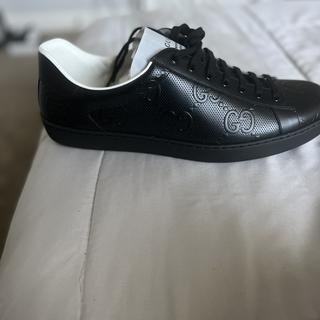Gucci Black Web Accent Leather Sneakers UK 10 | 11