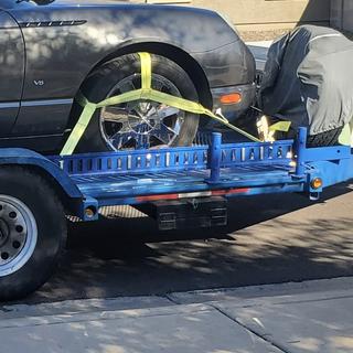 2Pcs Car Basket Tiedown Straps Tire Tow Dolly Wheel Net Set Flat