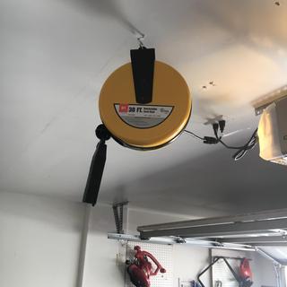 30 Ft Retractable Cord Reel With Triple Tap