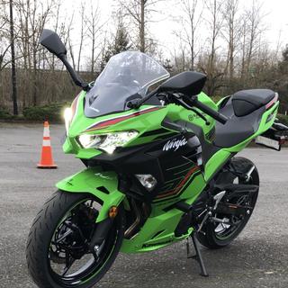 Eliminator, LV10 slip on, black windscreen. : r/Ninja400